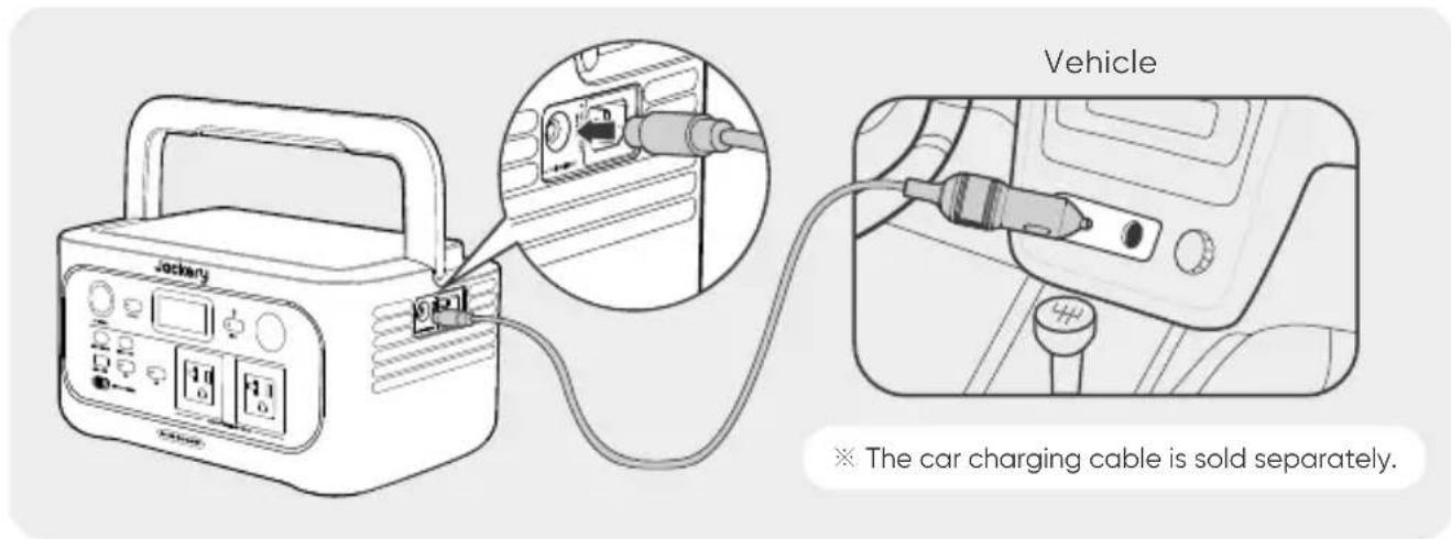 Jackery Explorer 600 v2 - ● CHARGING WITH A CAR CHARGER - 1