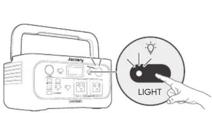 Jackery Explorer 600 v2 - LED LIGHT ON/OFF - 1