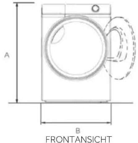 CANDY GD 8N3B-S - Abmessungen des Produkts - 1