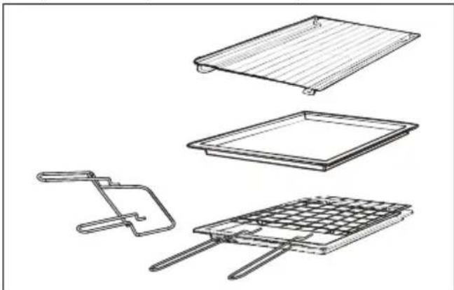 CANDY F CP605XL/ECH64C - Grillpande sæt (kun hvis til stede) - 1