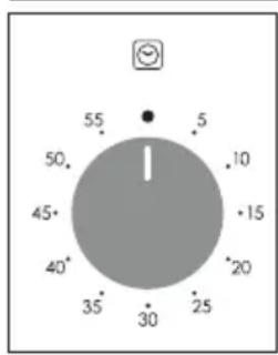 CANDY F CP605XL/ECH64C - Brug af minut-timeren Using the end of cooking timer - 1