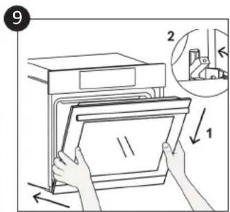 CANDY EY602X - Removal and Cleaning of the Glass Door (depends on model) - 9