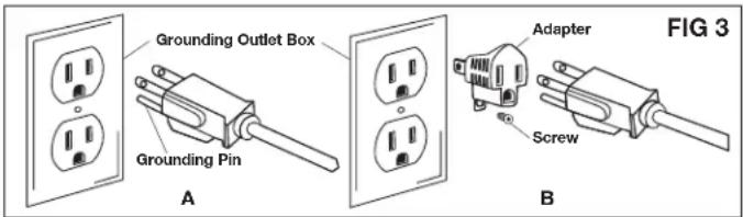 DEWALT DXCM009-0369 - NOTE: for grounded, cord-connected vacuum rated less than 15a and intended for use on a nominal 120v supply circuit - 1