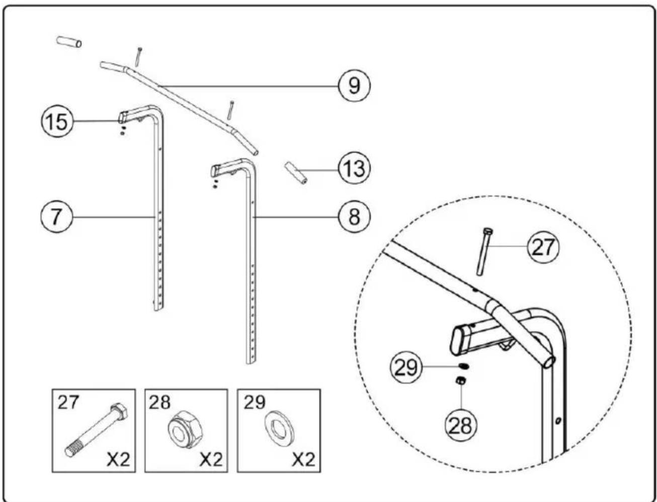 Vevor ssshkytxs-e - (Assemble the parts and accessories as shown) - 3