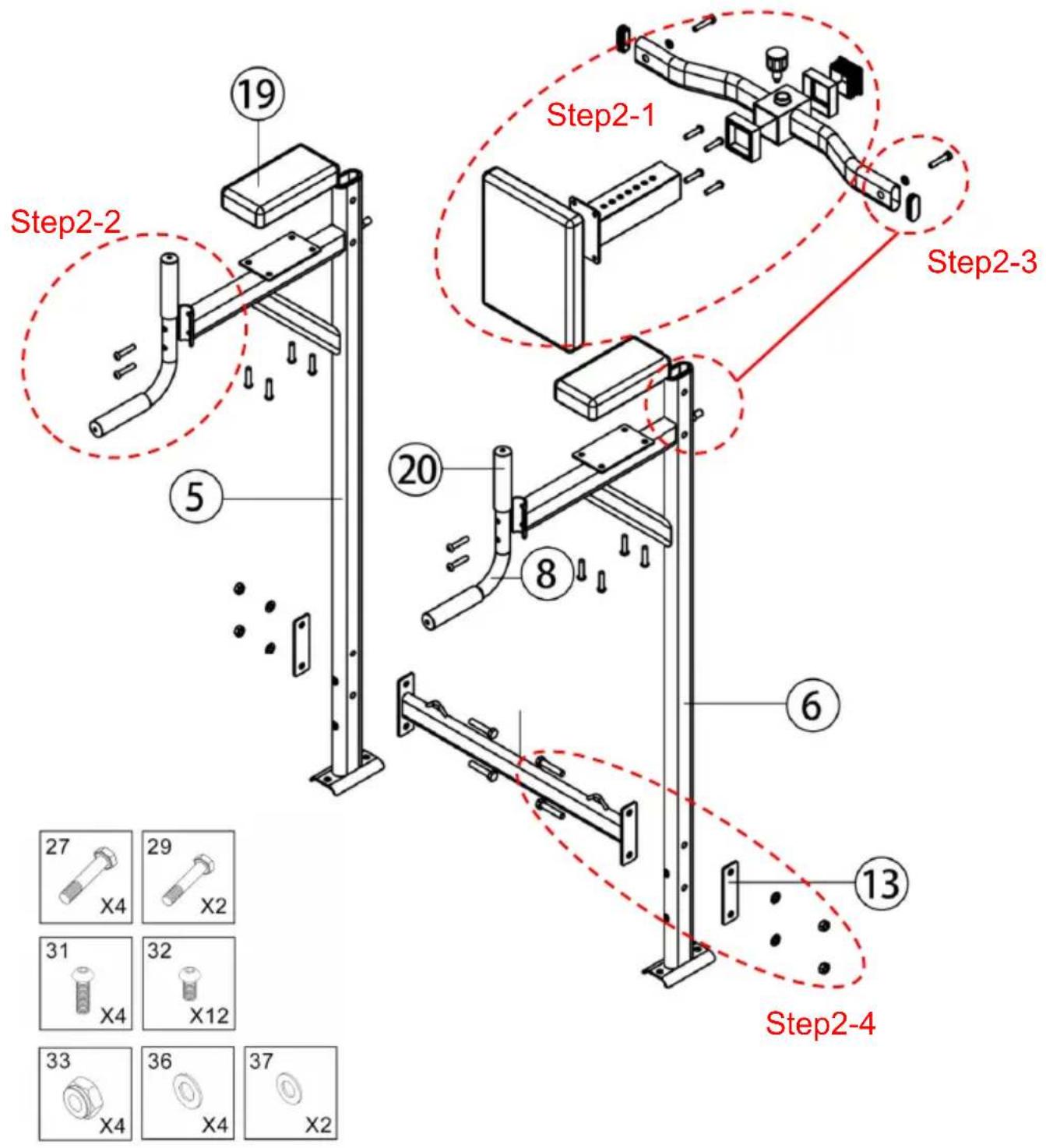 Vevor ssshkytxs-g - Step2 : Install the main body - 1