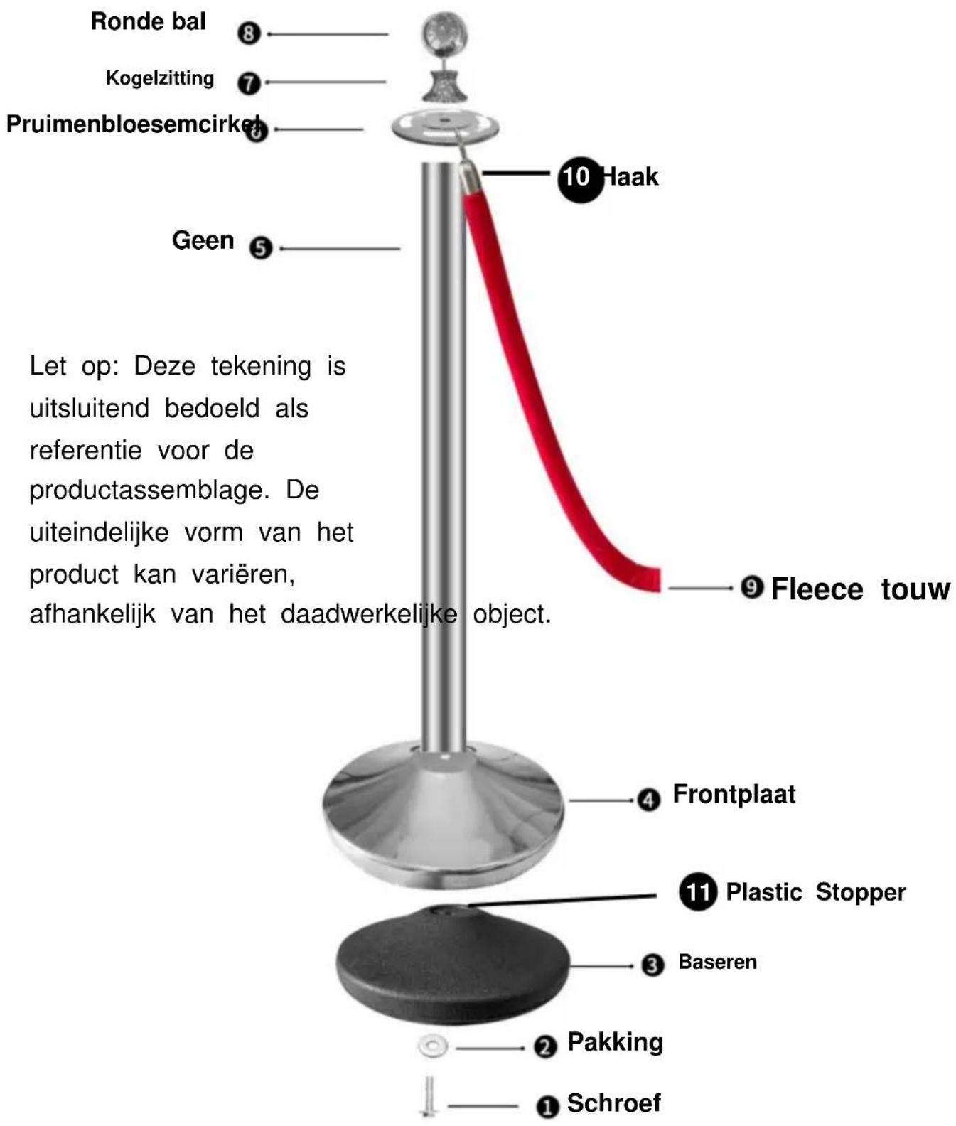 Vevor TJDYQTCRED6-4 - Productdecompositiediagram - 1