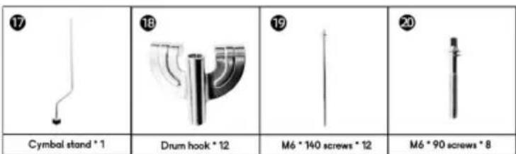 Vevor SH-004 - Parts list - 4