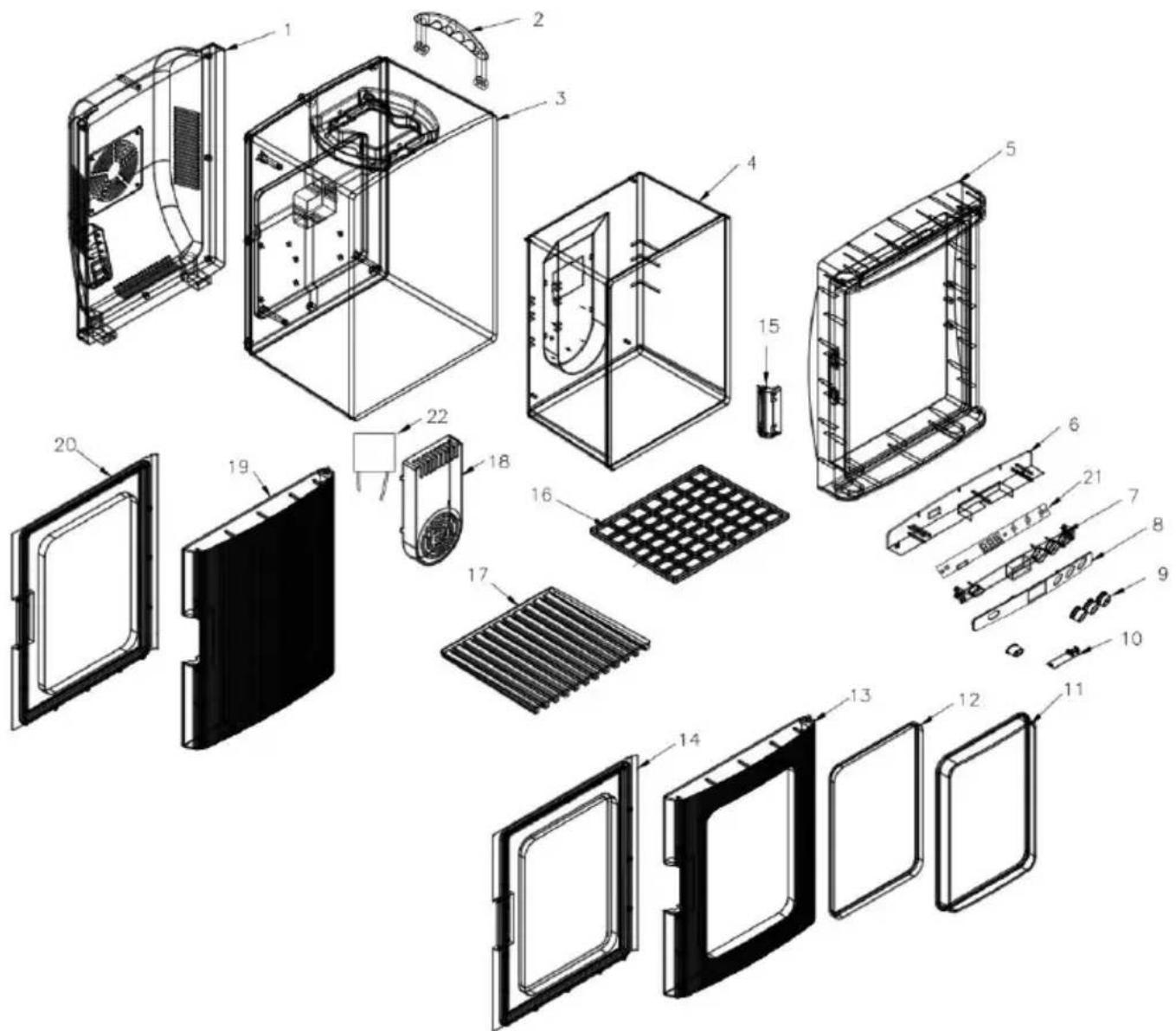 Vevor XHC-25 - Diagrama de estructura del producto - 1