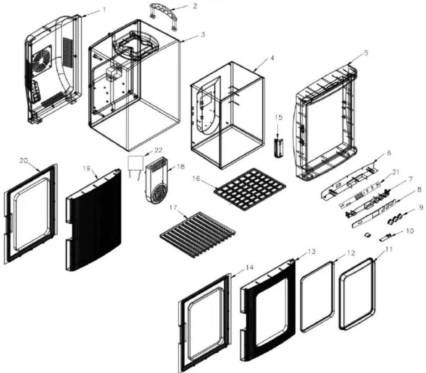 Vevor XHC-25 - Product Structure Diagram - 1