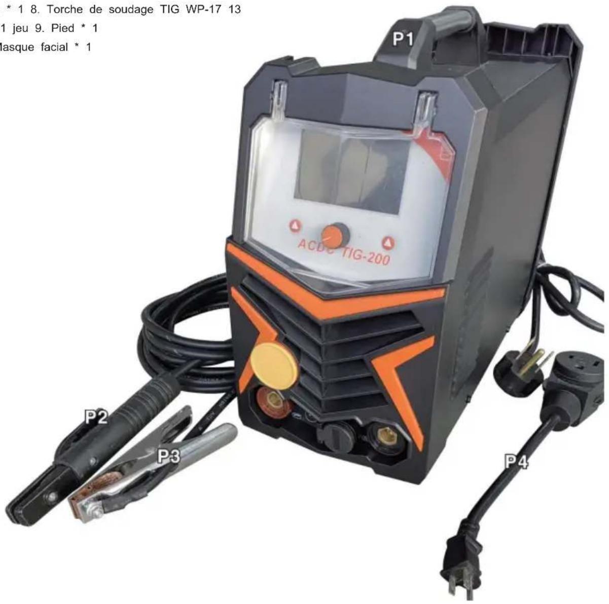 Vevor ACDC TIG-200 - CONTENU - 1