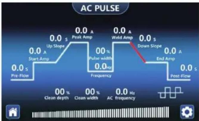 Vevor ACDC TIG-200 - DC TIG, AC TIG, DC PULSE, AC PULSE OPERATION PAGE DESCRIPTION - 6