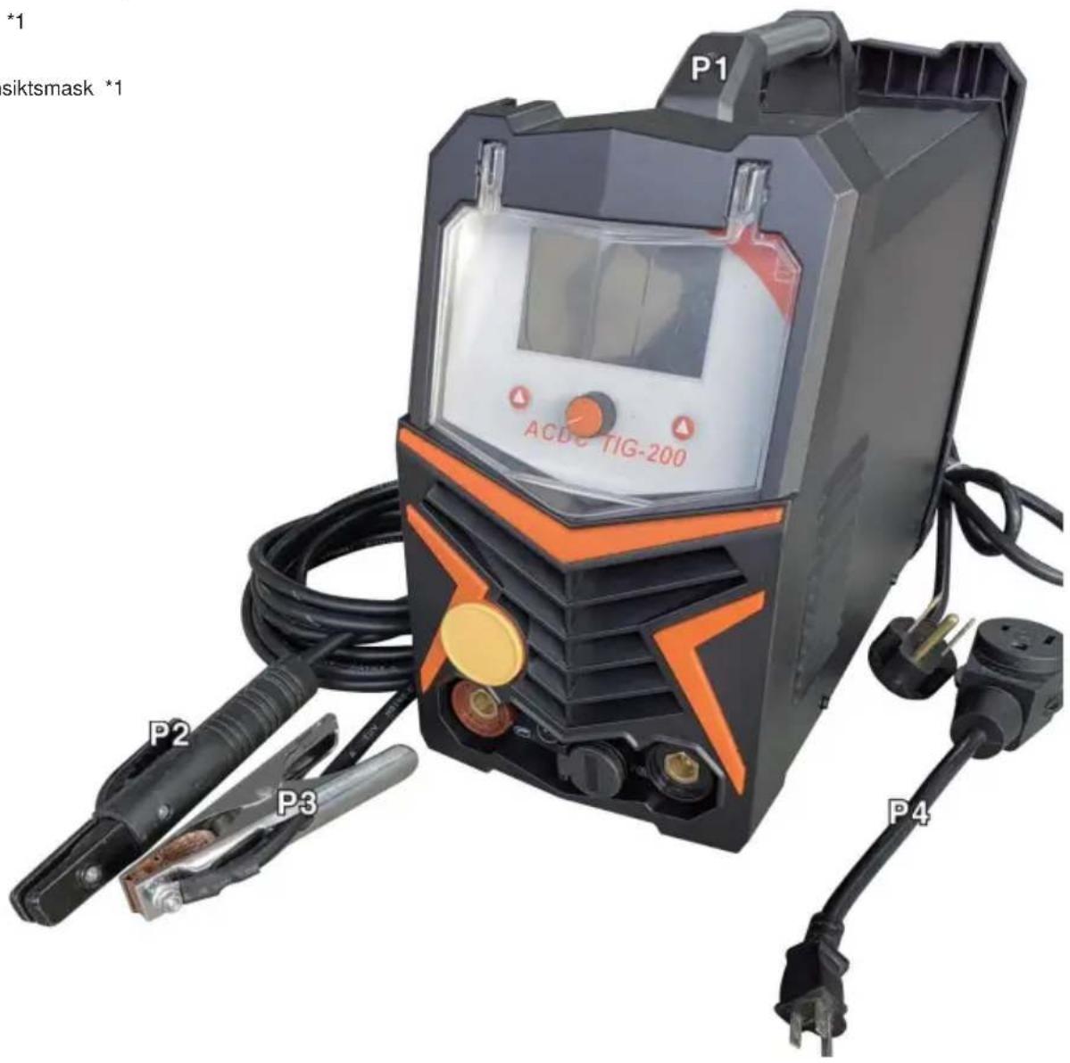 Vevor ACDC TIG-200 - INNEHÄLL - 1