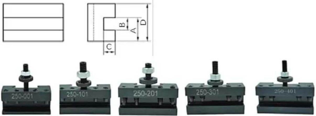 Vevor 250-1008 - WEDGE TYPE TOOL POST SETS - 3