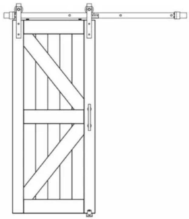 Vevor 10FT-3D-7K-J - SIMPLE SLIDING BARN DOOR HARDWARE KI - 1