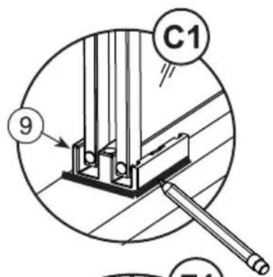 Vevor CNH-DE-S722 - 4A Suggested Option A: Secure guide block with 3M tape. - 4