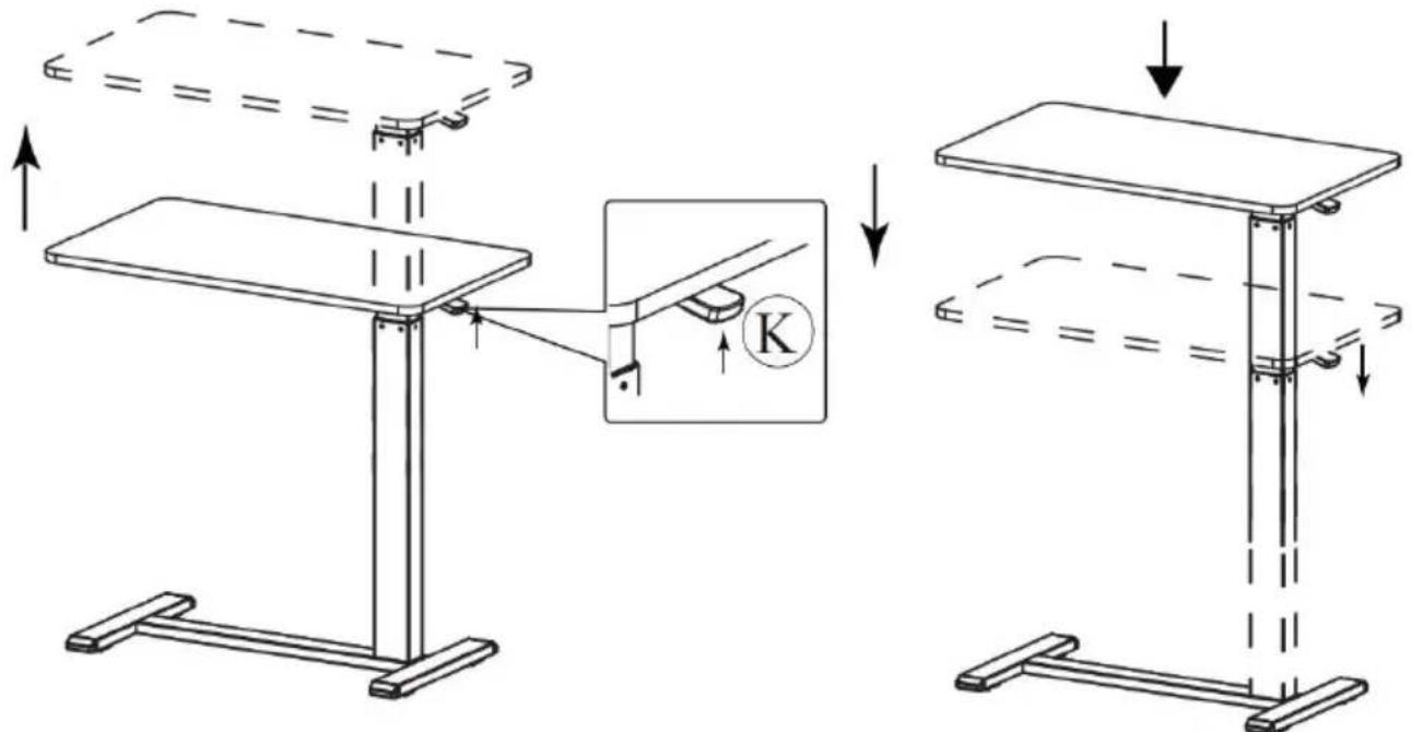 Vevor GT-SR65-B6 - Desktop lifting operation mode: - 1