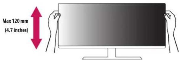 LG UltraGear 34G630A - Adjusting the Stand Height - 1