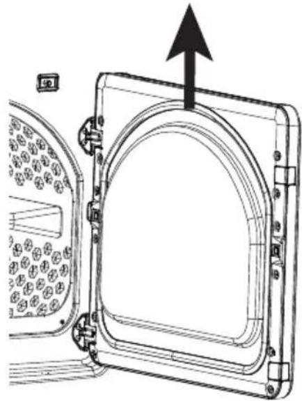MIDEA MLHE52S7AWW - Step 1: Remove the dryer door - 1