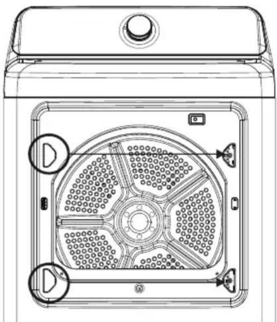 MIDEA MLHE52S7AWW - Step 2: Move the door hinges covers - 1