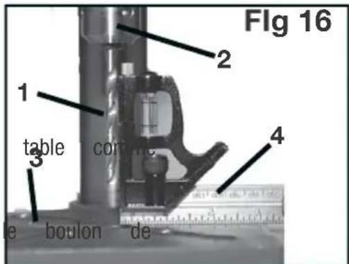 Genesis GFDP160 - Mise de la table à angle droit par rapport à la tête (FIG 16) - 1