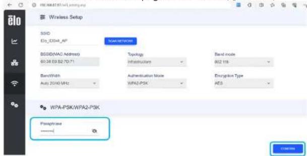 ELO 5054L - Réglage de l'adaptateur Wi-Fi Page web locale - 3