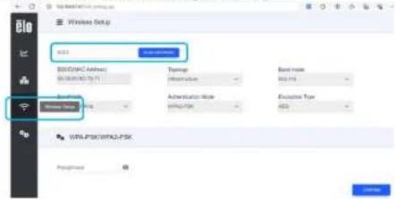ELO 5054L - Réglage de l'adaptateur Wi-Fi Page web locale - 1