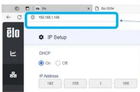 ELO 5054L - Connexion à la page web locale de IDSx4 - 2