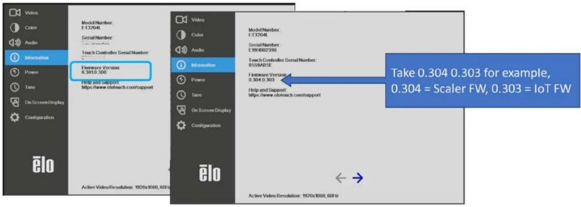 ELO 5054L - Vérifiez la version du FW et le résultat de la mise à jour - 1