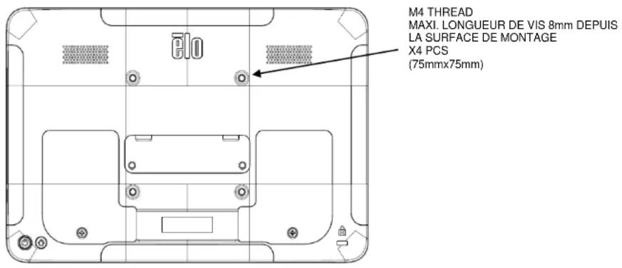 ELO 1004L - Support VESA arrière re par dé faut - 1