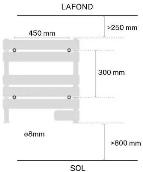 LAFOND 450 mm >250 mm 300 mm Ø8mm >800 mm SOL