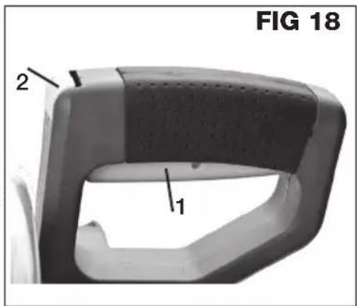 Genesis GMS1015LC - STARTING AND STOPPING THE MITER SAW (FIG 18) - 2