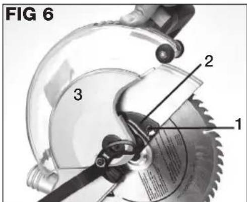 Genesis GMS1015LC - CHANGING THE SAW BLADE (FIG 6, 7, 8, 9) - 4