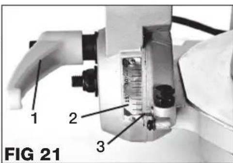 Genesis GMS1015LC - INCLINACIÓN DE LA CABEZA DE CORTE PARA CORTE DE BISELES (FIG 21) - 2
