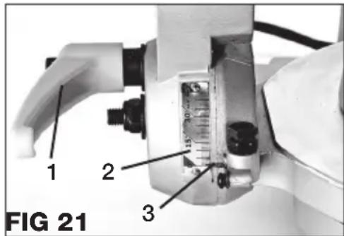 Genesis GMS1015LC - TILTING THE CUTTING HEAD FOR BEVEL CUTTING (FIG 21) - 2