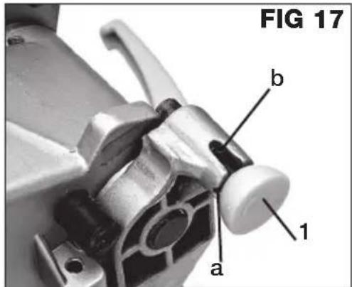 Genesis GMS1015LC - STARTING AND STOPPING THE MITER SAW (FIG 18) - 1