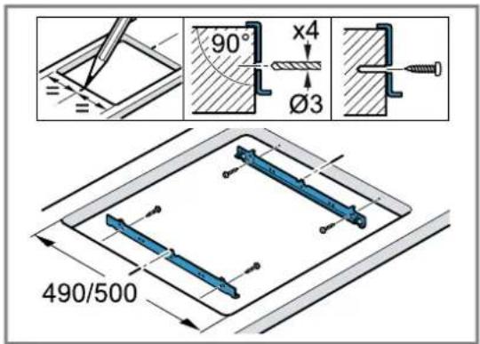 NEFF TMK1671 - Montage bevestigingsrails - 1