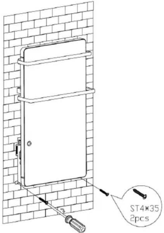 Klarstein Hot Spot Crystal Flow - Befestigung des Heizkörpers an der Wand - 8