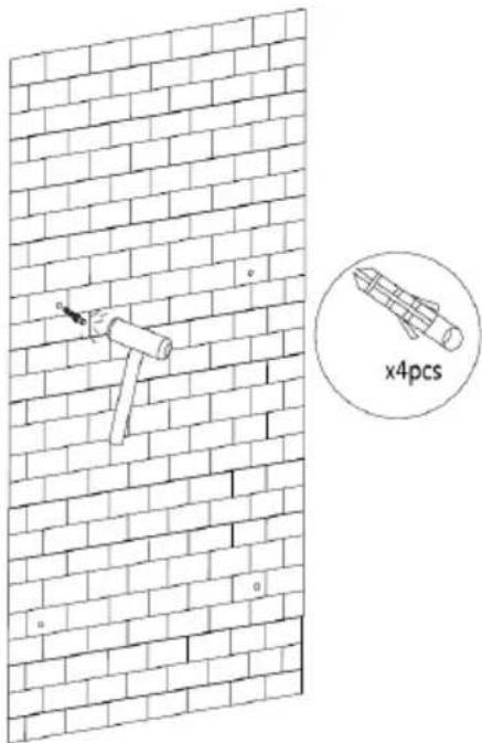 Klarstein Hot Spot Crystal Flow - Fixation of the heater on wall - 3