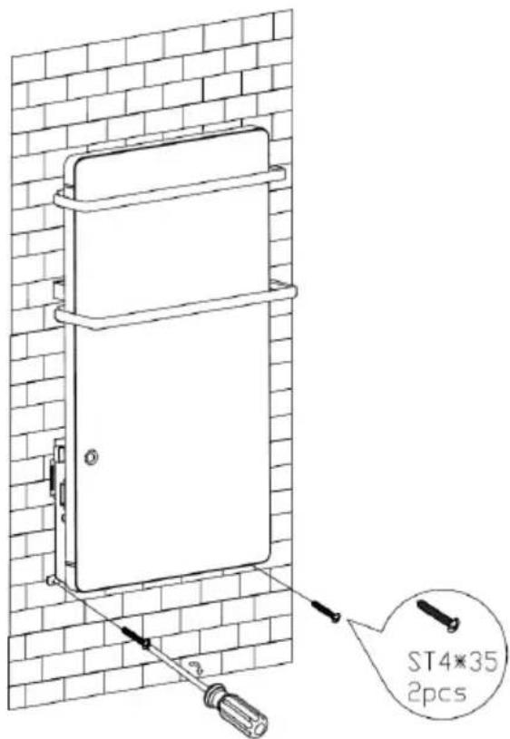 Klarstein Hot Spot Crystal Flow - Fissare la stufa alla parete - 8