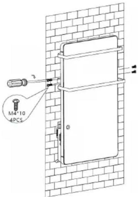Klarstein Hot Spot Crystal Flow - Befestigung des Heizkörpers an der Wand - 7