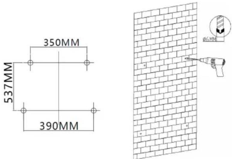 Klarstein Hot Spot Crystal Flow - Fixation du radiateur au mur - 2