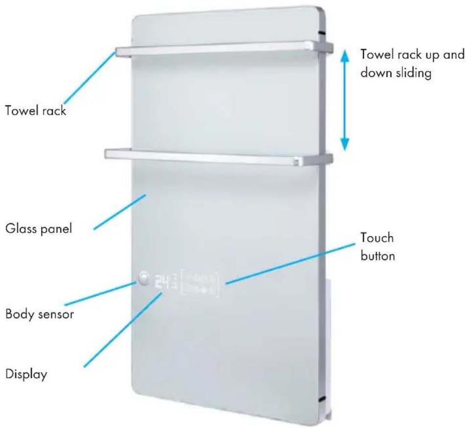 Klarstein Hot Spot Crystal Flow - APPLIANCE OVERVIEW - 1