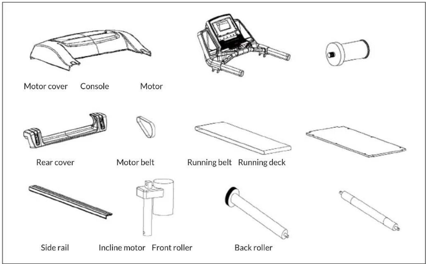 Capital Sports Infinity Track 2.0 - Main Part List - 1