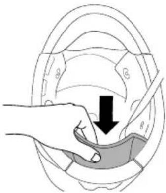 Schuberth S3 - Installing the neck pad - 1