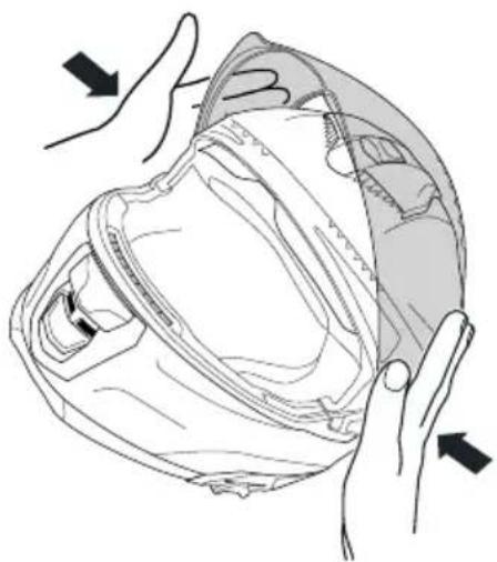 Schuberth S3 - Installing the visor - 1