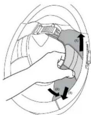Schuberth S3 - Montaggio delle guance - 2