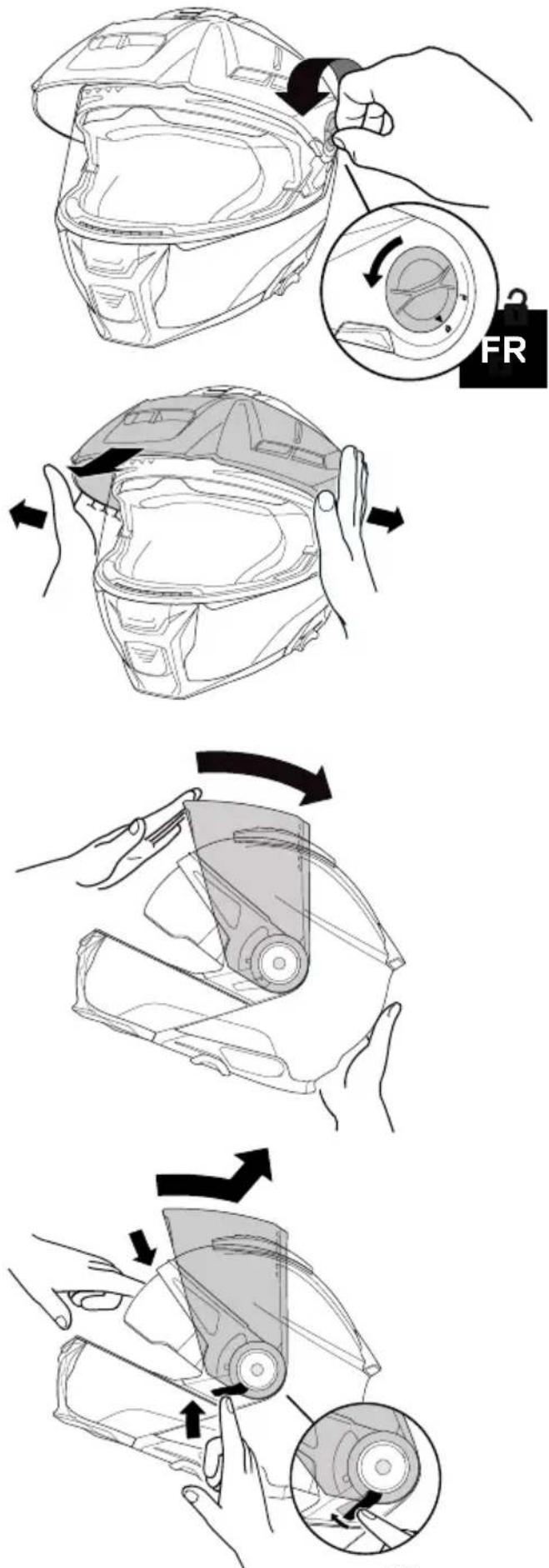 Schuberth E2 - Démontage de la visière - 1