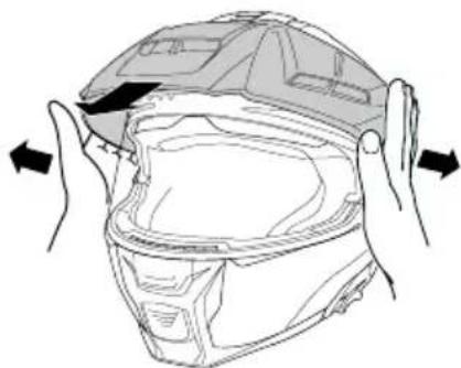 Schuberth E2 - RETIRADA DE LA VISERA PARASOL - 2