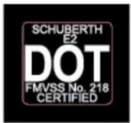 Schuberth E2 - ÉTIQUETTE DOT - 1