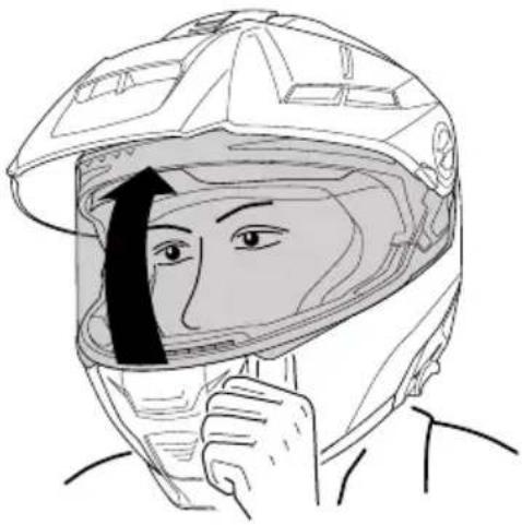 Schuberth E2 - OUVERTURE DE LA VISIÈRE - 1